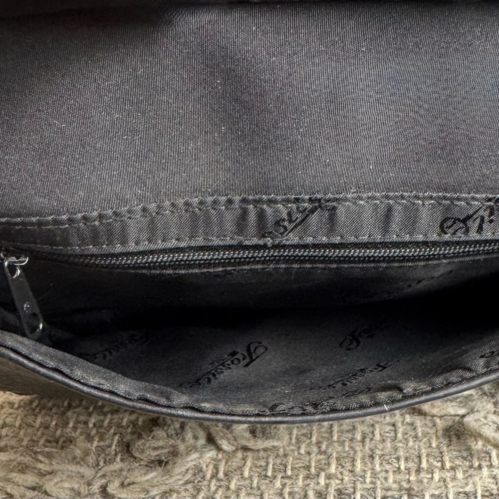 Fossil Crossbody Purse Bag - Fossil Black Leather Crossbody - Picture 8 of 9